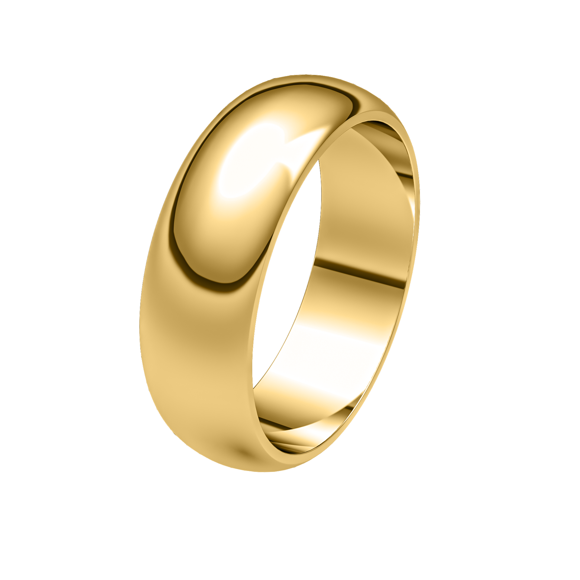 Mens Classic Half Round Band